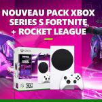 Xbox Series S + V-bucks Fortnite et crédits Rocket League : le pack à 299,99 €