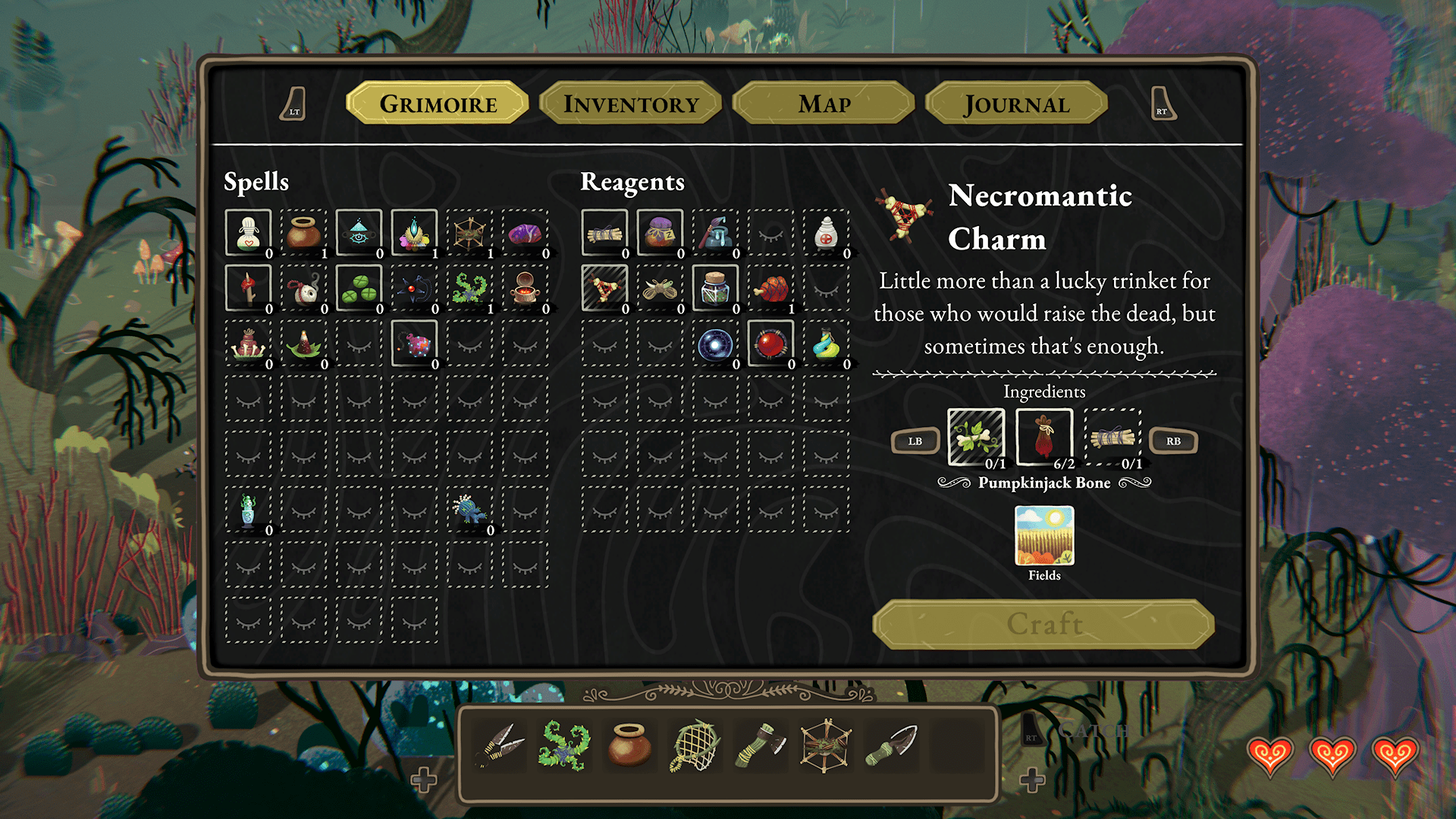 L’interface du système de craft est d’une simplicité rare.