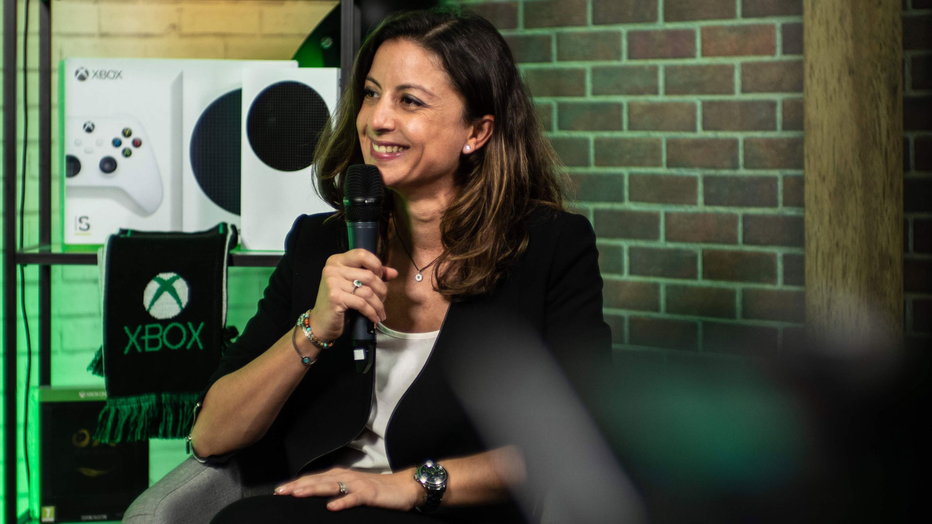 Ina Gelbert lors d'une émission Xbox