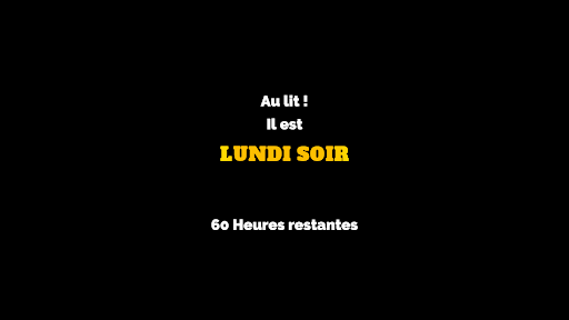 Le temps restant nous est constamment rappelé.