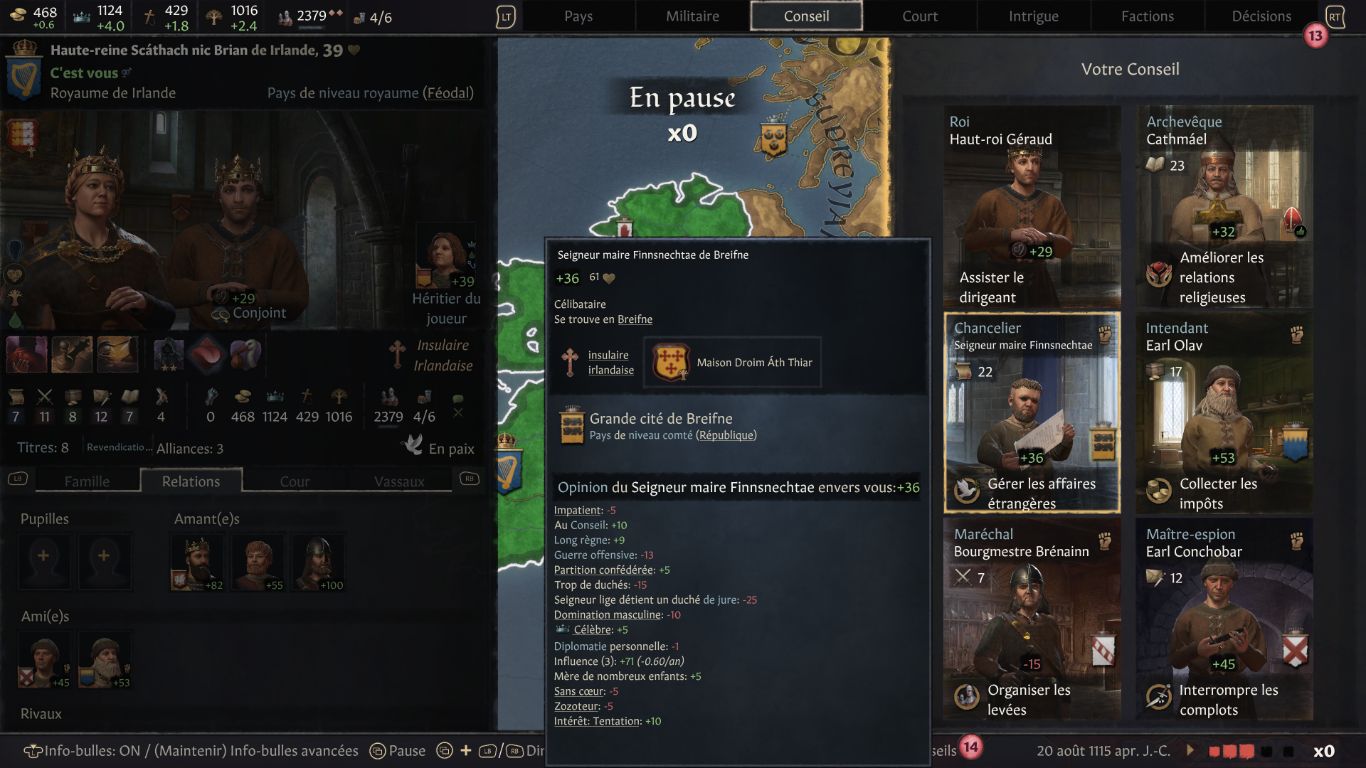 Un vassal au Conseil permet de calmer ses ambitions