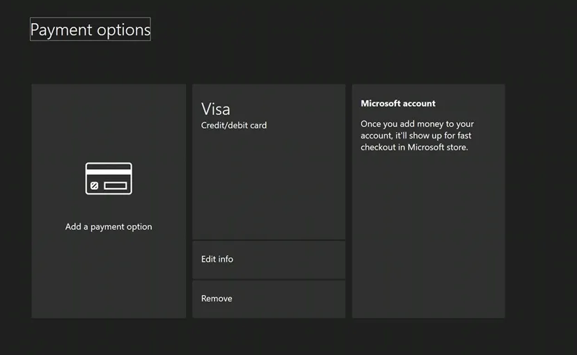 Xbox Insider : gérez entièrement vos paramètres de paiement depuis votre Xbox