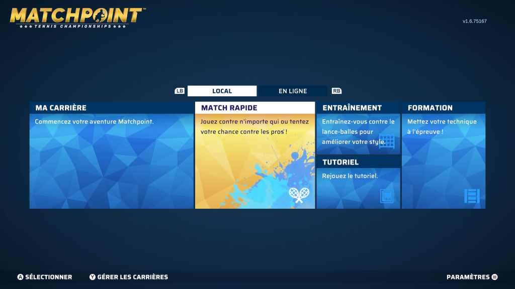 Test - Matchpoint - Tennis Championships - Jeu, Set et Match !