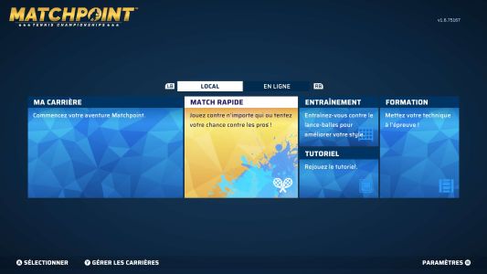 Test : Test – Matchpoint – Tennis Championships – Jeu, Set et Match !