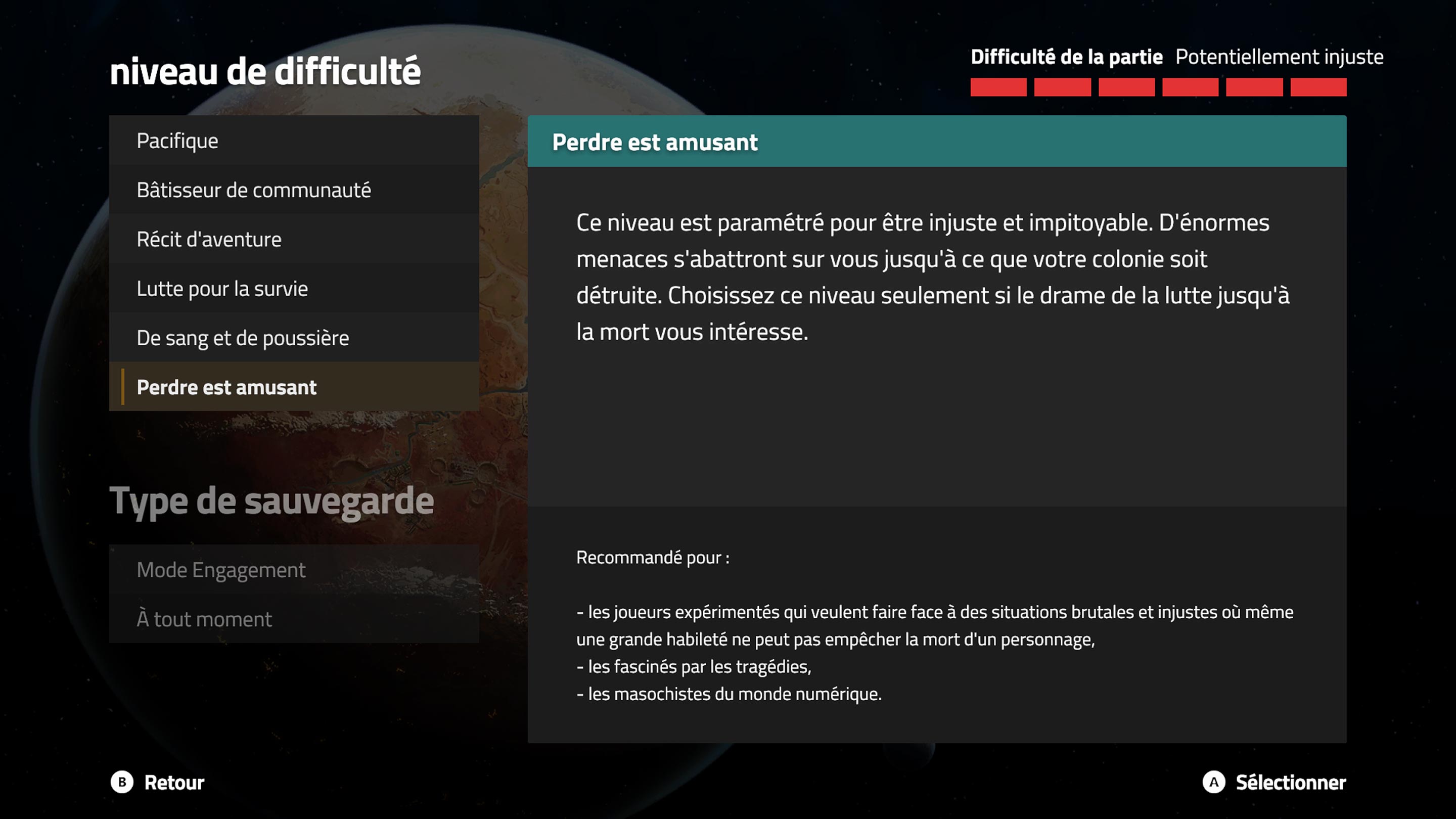 Chaque niveau de difficulté amène une aventure unique