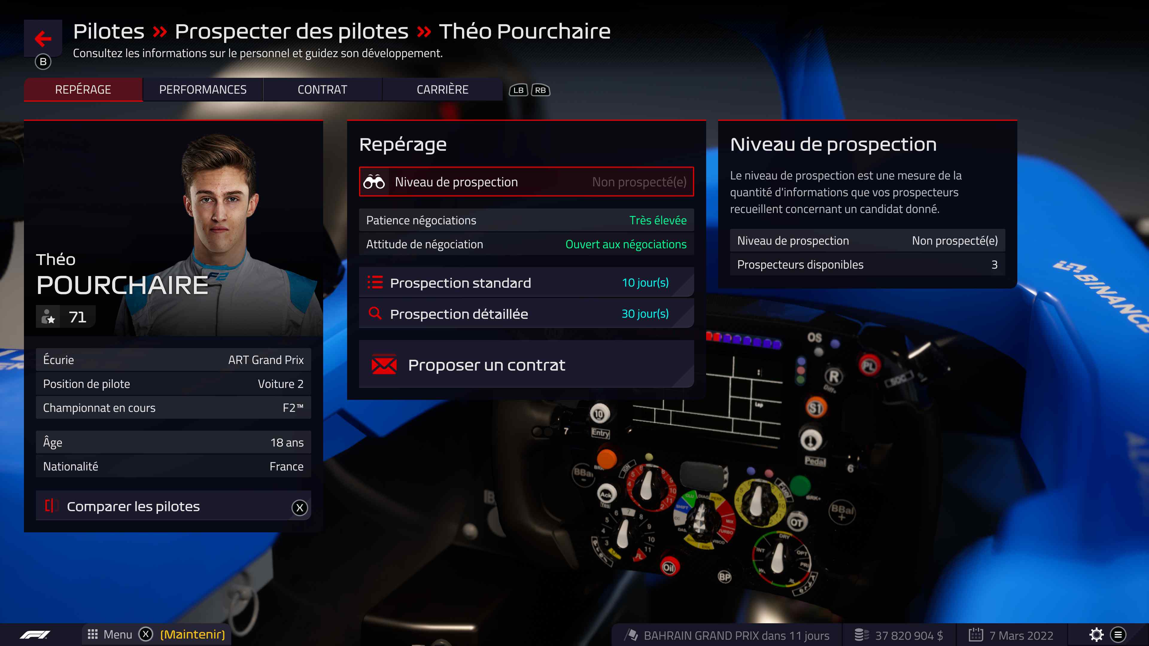 Un pilote prometteur