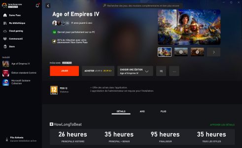 News : Mise à jour de l’application Xbox sur PC : la durée de vie des  jeux affichée