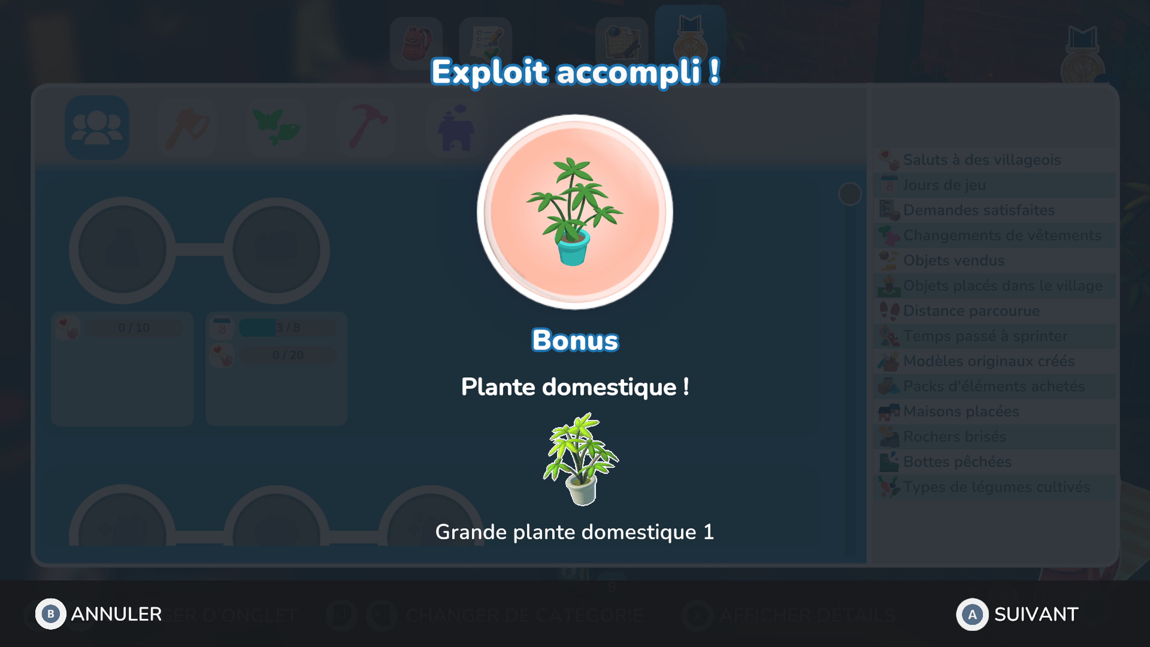 Les défis récompensent le joueur.