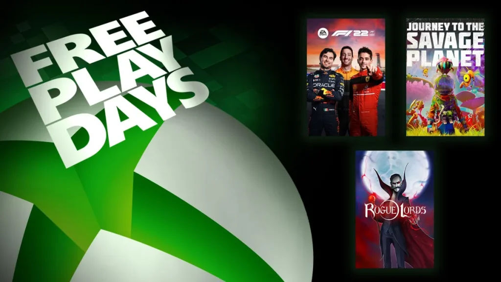 Xbox Free Play Days : 3 jeux sont gratuits ce week-end dont F1 22