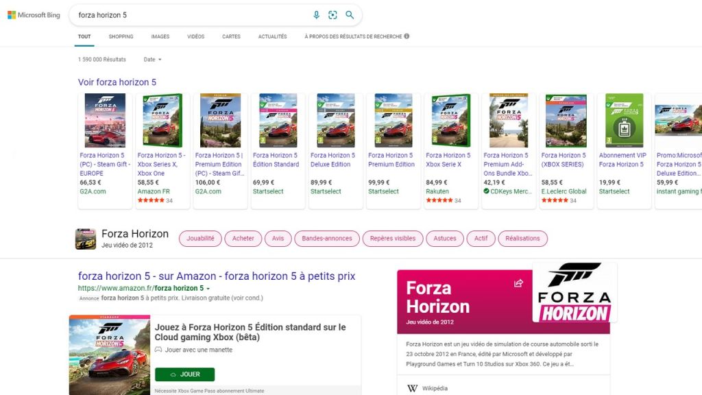 Lancer un jeu Xbox Cloud Gaming via Bing, c’est désormais possible !