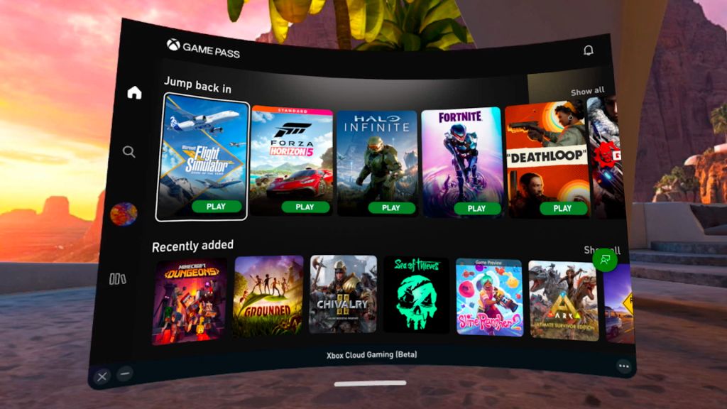 Xbox Cloud Gaming : la VR au programme via le casque Meta Quest 2