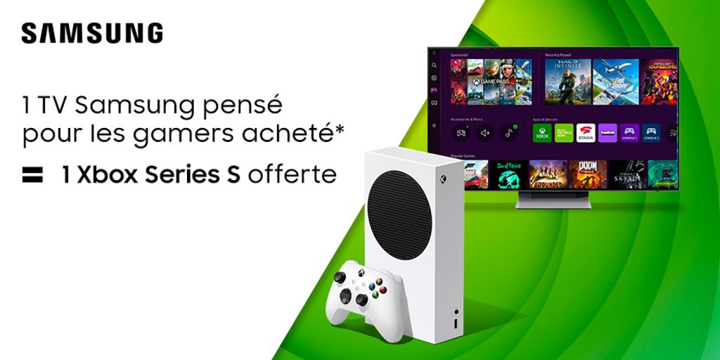 Une Xbox Series S gratuite pour l’achat d’un TV Samsung 4K ou 8K !