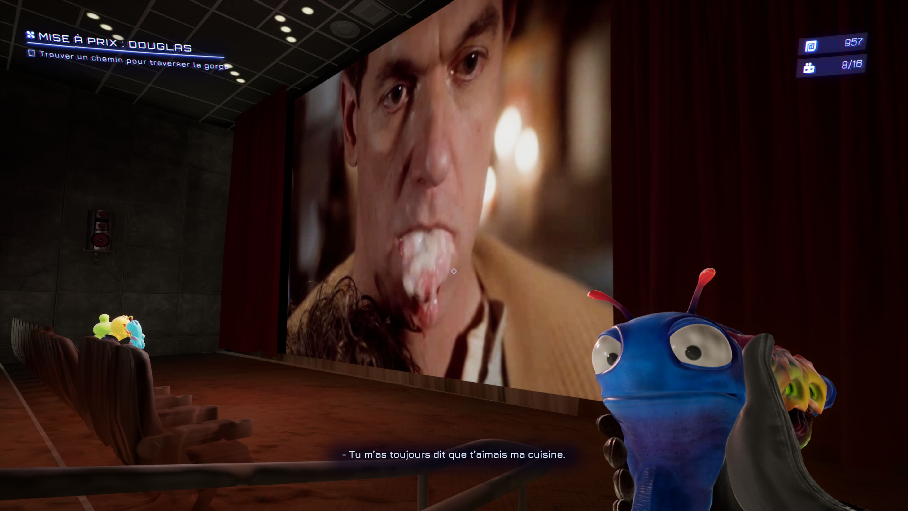 Nous pouvons même prendre place au cinéma.