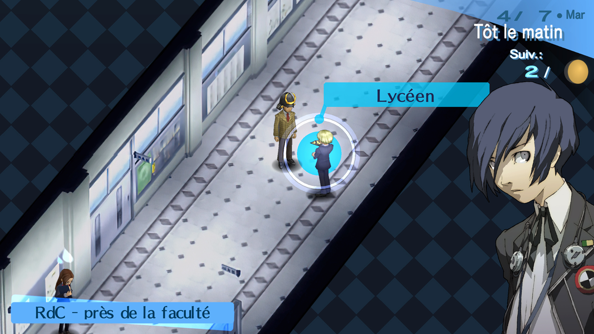 Les déplacements se font sur des images fixes