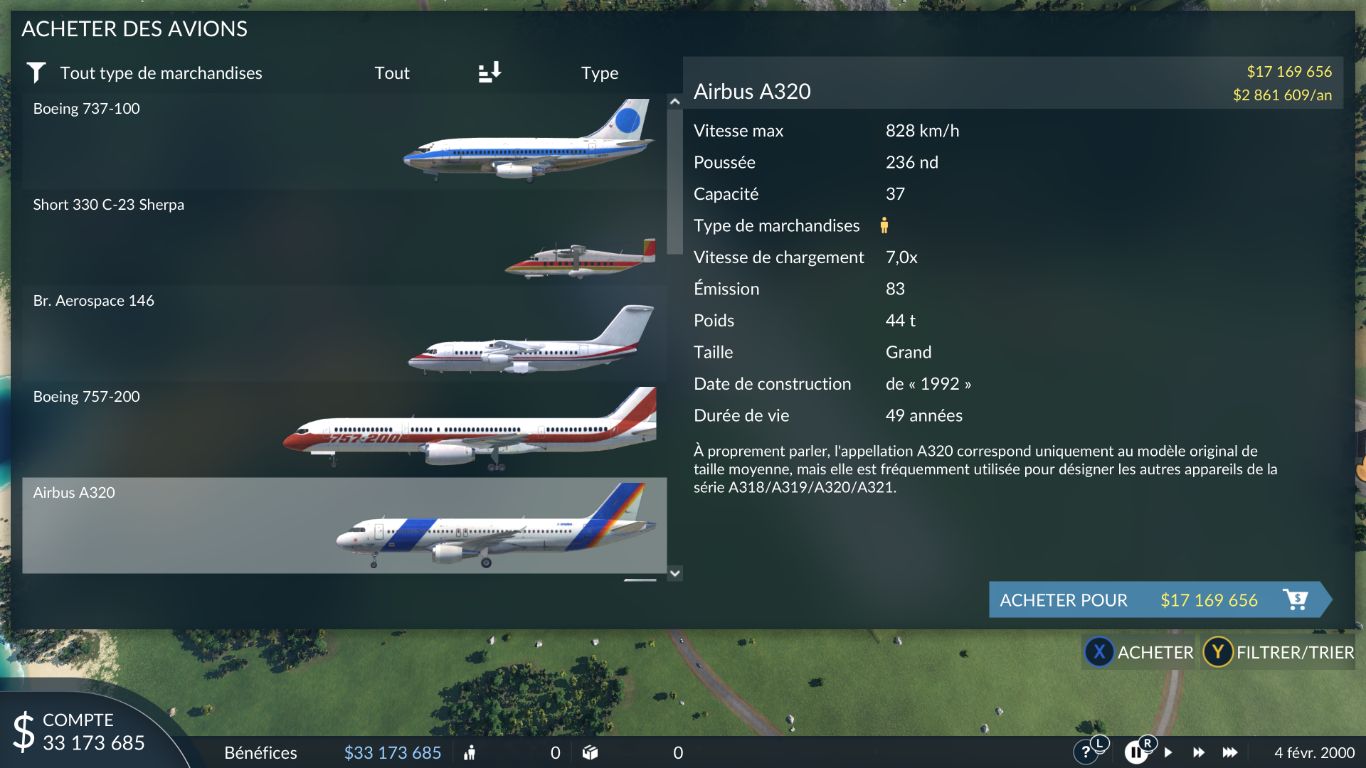 Un seul Airbus dans le catalogue, dommage !
