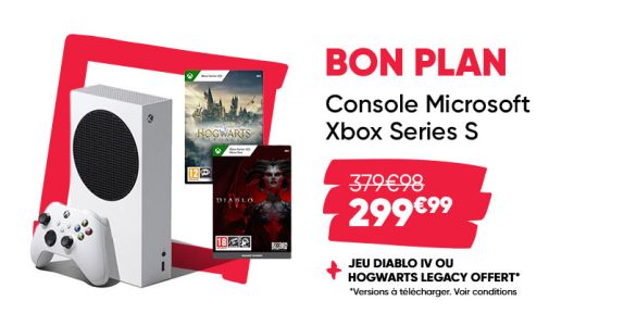 Bon plan : [Bon Plan] Diablo 4 ou Hogwarts Legacy gratuit pour l’achat d’une Xbox Series S !