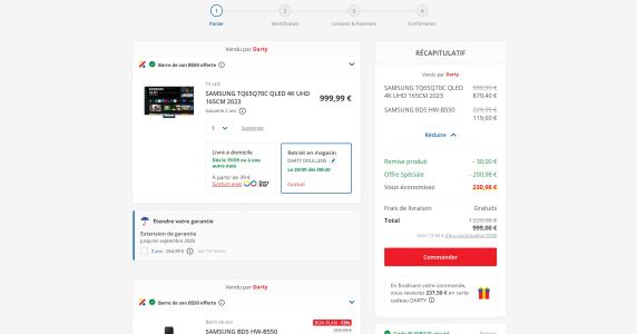 Bon plan : TV Samsung QLED 65 pouces HDMI 2.1 + barre de son revient à seulement 761,50 € !