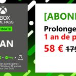 Abonné au Xbox Game Pass Ultimate ? Prolongez de 1 an pour 52 € au lieu de 179 € !