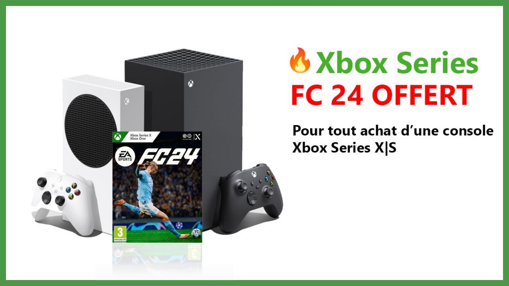 Bon Plan : EA Sports FC 24 offert pour l&rsquo;achat d&rsquo;une console Xbox Series !