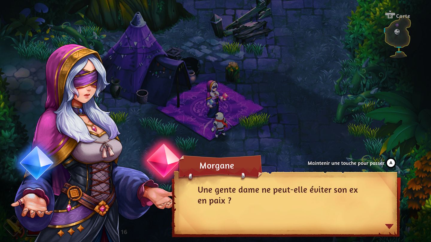 Morgane, très légèrement agacée