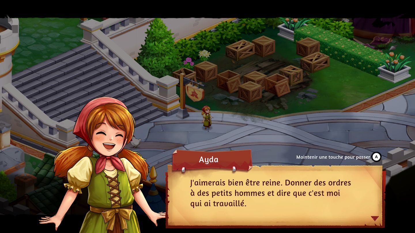 La petite Ayda joue à être reine