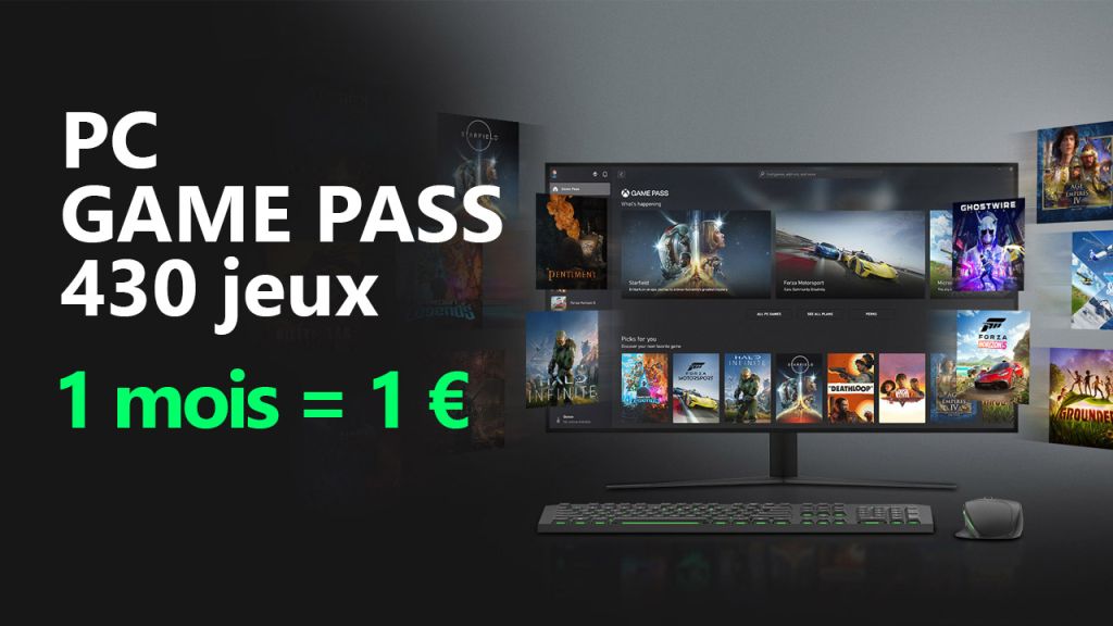 C&rsquo;est une super offre : un mois de PC Game Pass (400 jeux) pour 1 € !