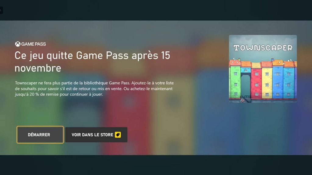 Bonne nouvelle, Xbox vous prévient quand l&rsquo;un de vos jeux Game Pass va disparaitre