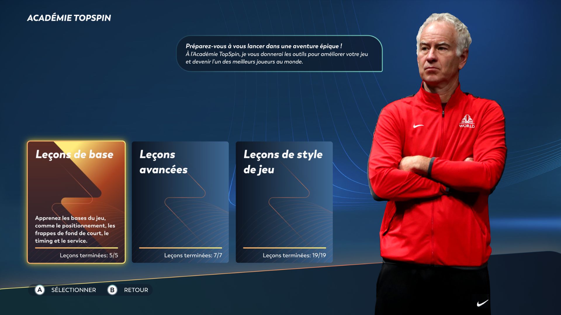 Bienvenue dans TopSpin 2K25 !