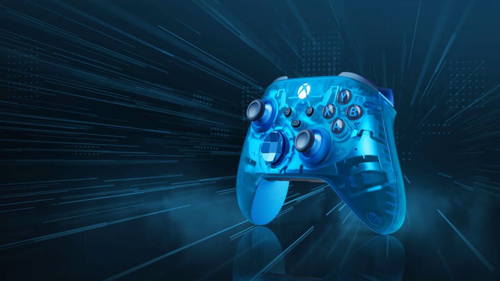 Xbox annonce une nouvelle manette bleue avec une coque transparente