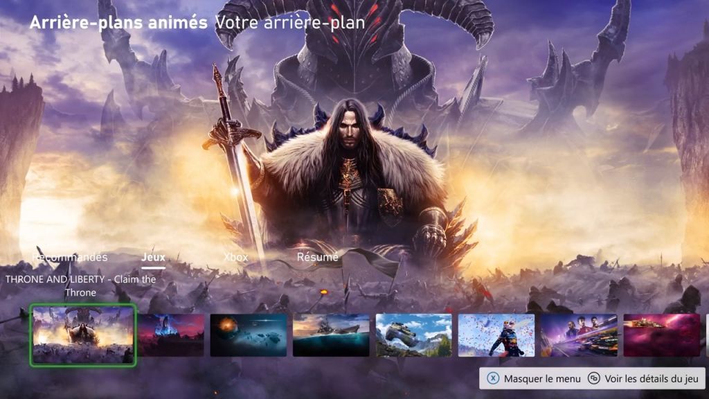 Un nouveau fond d’écran dynamique est disponible sur Xbox Series X|S
