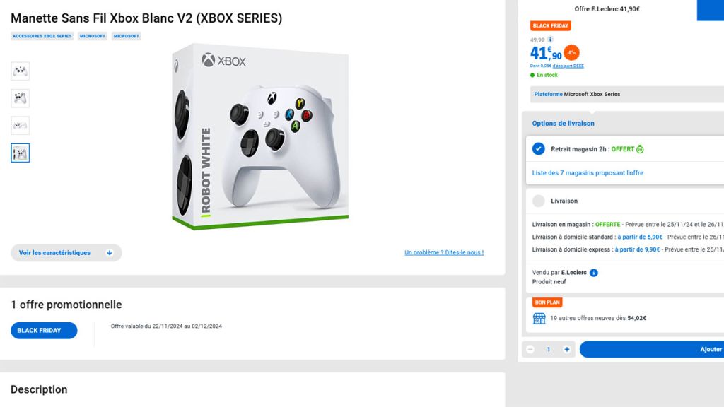Black Friday : la manette Xbox blanche à moins de 42 € ! C’est son meilleur prix