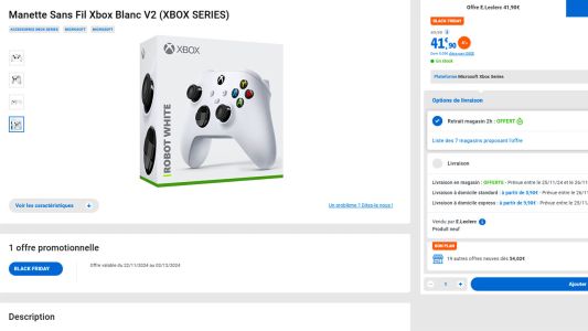 News : Black Friday : la manette Xbox blanche à moins de 42 € ! C’est son meilleur prix
