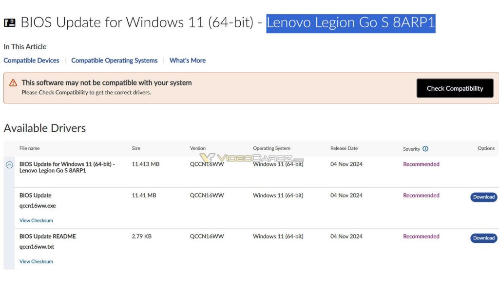 Legion Go S : la console portable plus abordable de Lenovo fuite !