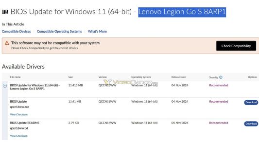 Legion Go S : la console portable plus abordable de Lenovo fuite !