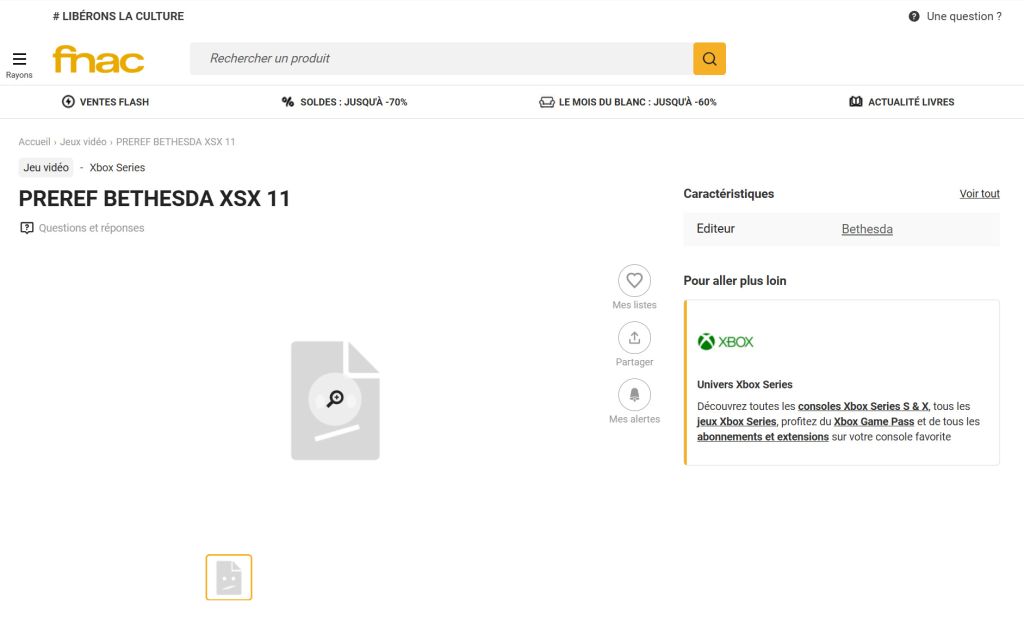 Quel est ce jeu mystère de Bethesda caché chez Fnac sur Xbox, PS5 et Switch ?