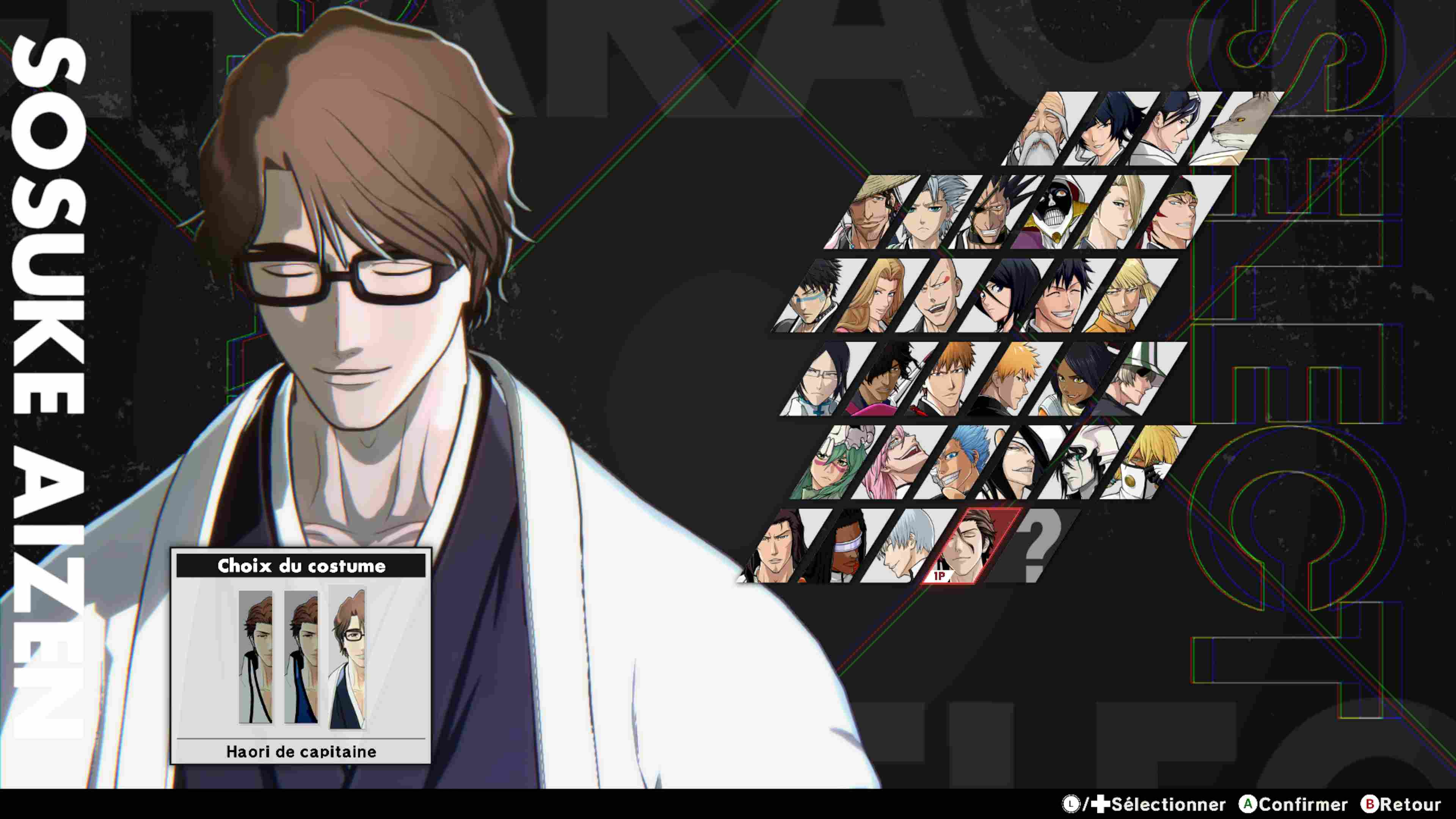Quelques costumes sont disponibles pour chaque combattant.  A voir si je choix Aizen/Clark Kent ou sa version Superman